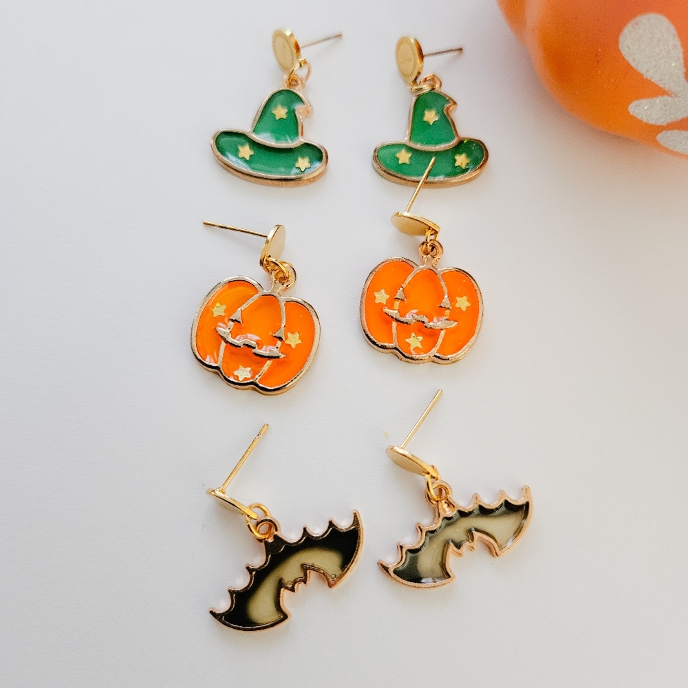 3 pair set Halloween earrings